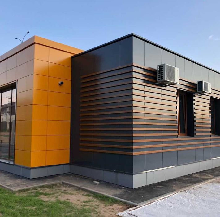 Вентилируемый фасад сухой монтаж алюкабонд тункабонд ламинам травертин