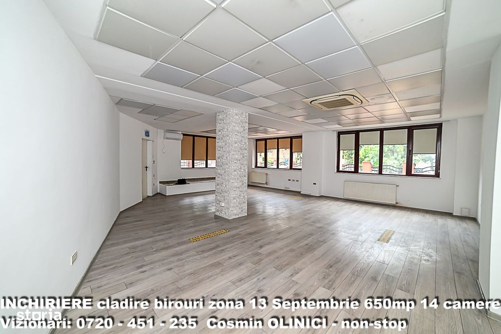 Spatii birouri de inchiriat zona 13 Septembrie I S+P+3 I 650 util