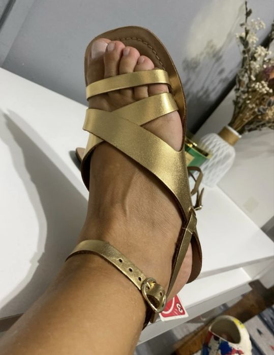 Vand sandale Zara piele naturală 35
