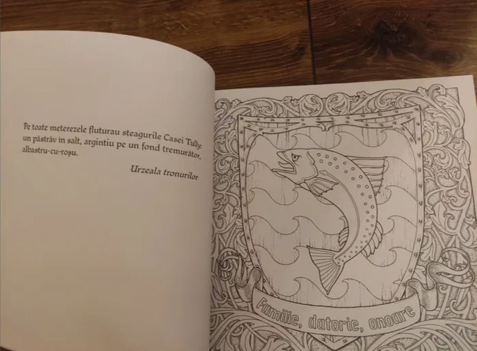 Carte de colorat - Urzeala tronurilor - George R.R. Martin