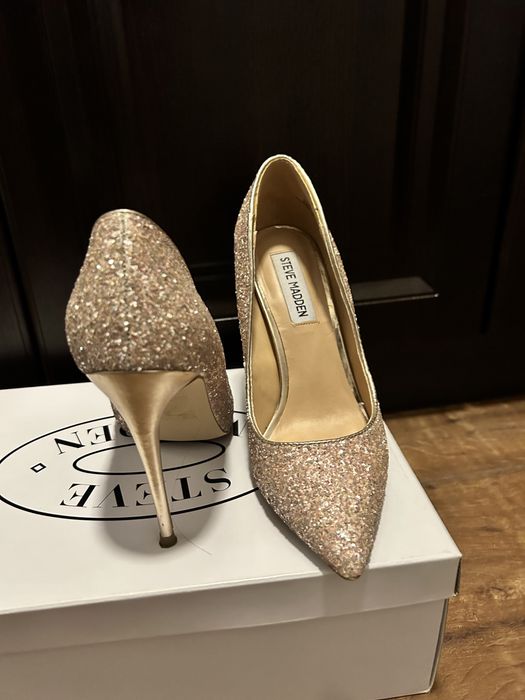 Vand pantofi stiletto Steve Maden, roz argintiu, marime 36