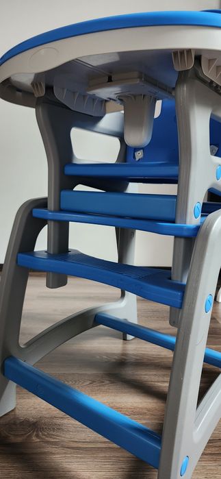 Scaun de masa multifunctional 2 in 1 Kidscare - Albastru/Gri