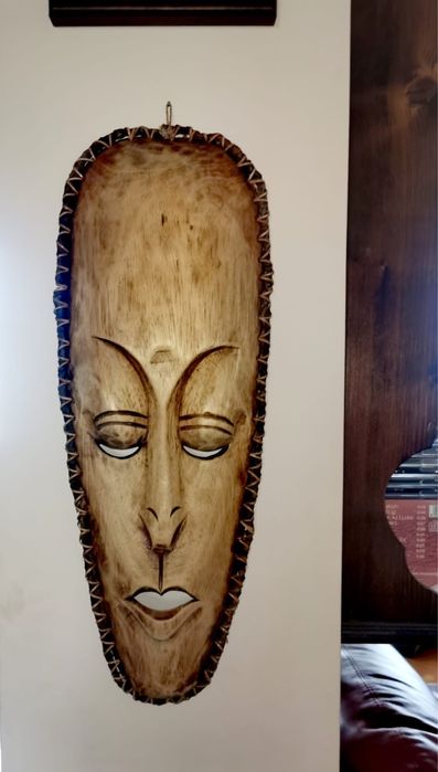 Маска африканска лице глава декор за стена етно арт трайбъл изкуство