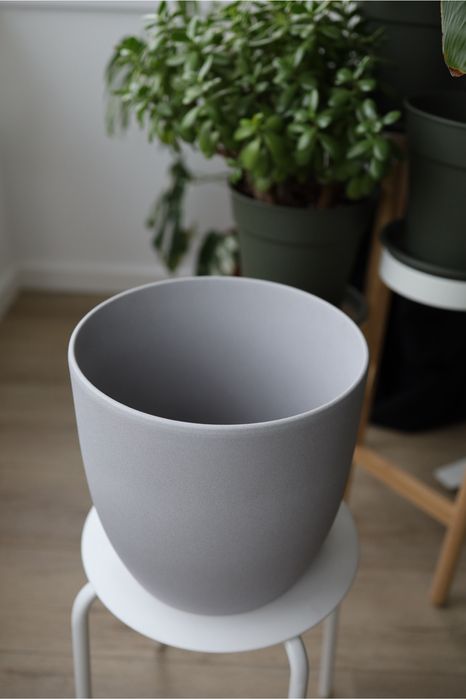 Masca ghiveci ceramica gri