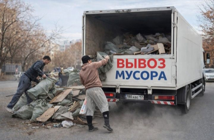 Вывоз строительный мусор вывоз хлам и мебель газель Шымкент недоро24/7