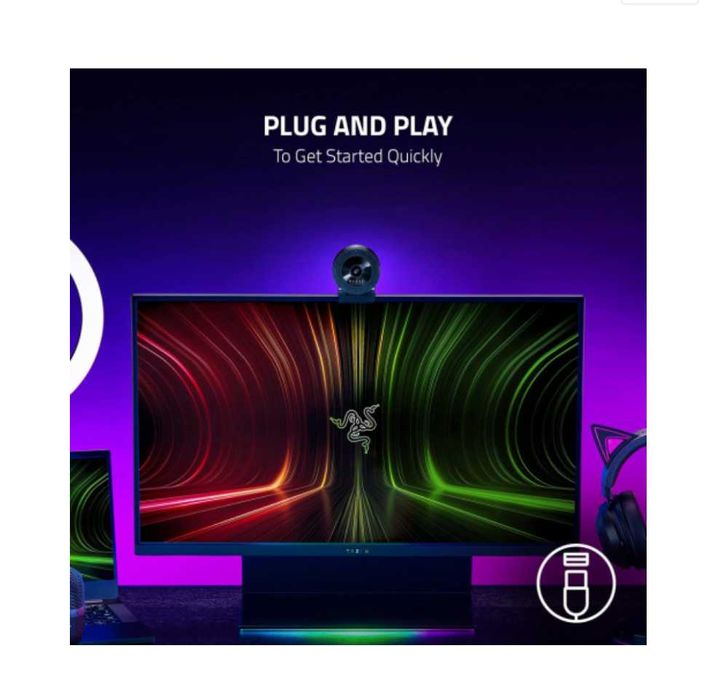 Web-камера Razer Kiyo X, Black Вебкамера