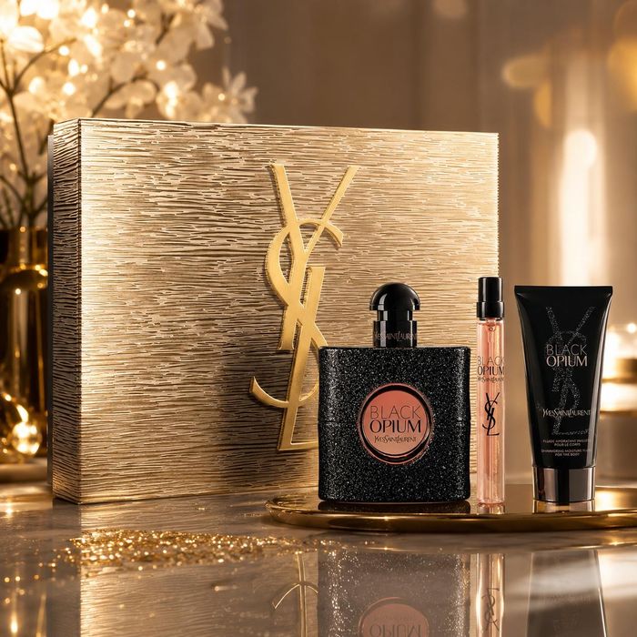Caseta Set Parfum YVES SAINT LAURENT Black Opium Originala!