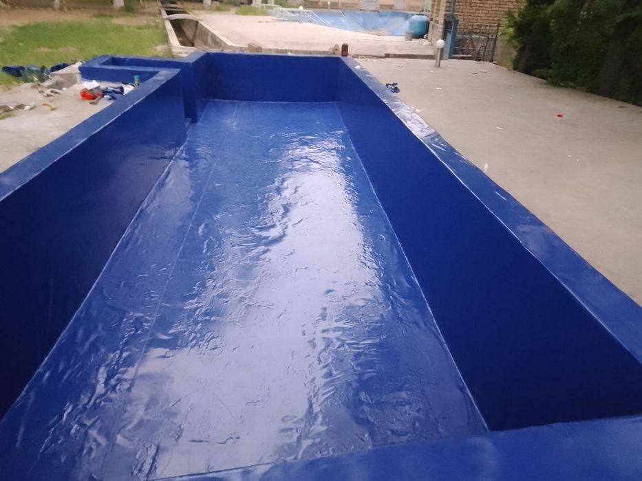 Натяжнка бассейна тентом , ПВХ пленкой  , ремонт бассейнов