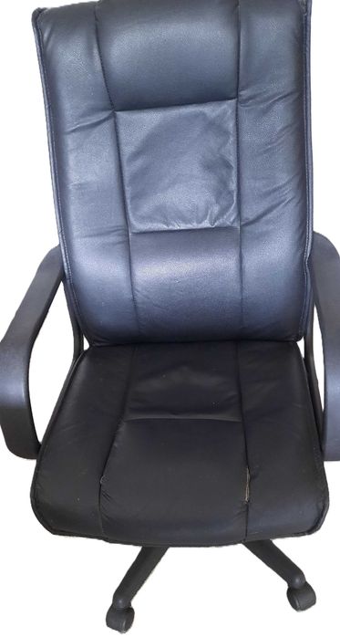 Scaun Ergonomic, directorial, piele naturală, negru