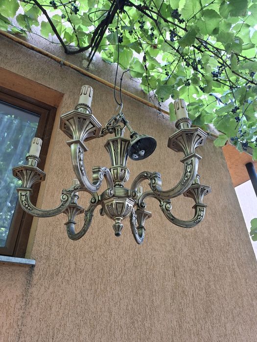 Candelabru, lustra de tavan, bronz