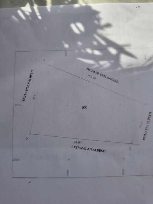 Teren 5.376 mp Coroana, Albești – acces direct la drum – 10 €/mp
