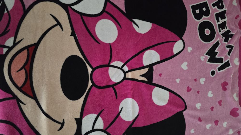 Set Minnie pentru fetițe/ Set Minnie pluș și pătură