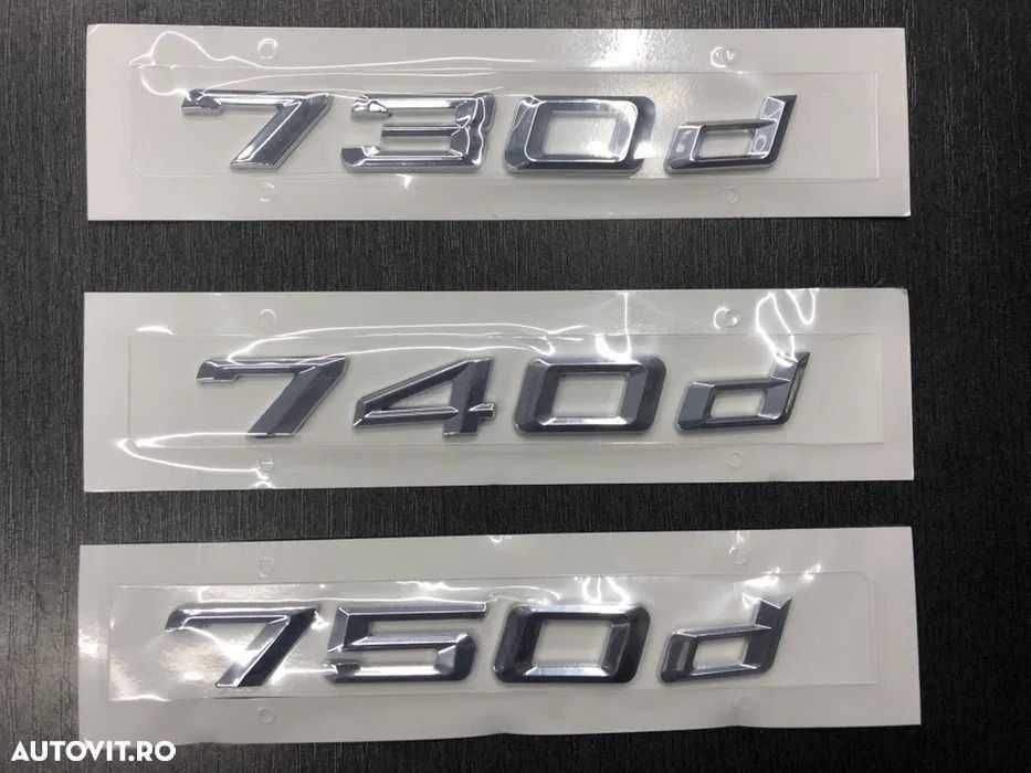 Emblema Sigla Logo Scris ABS BMW 730d 740d 750d