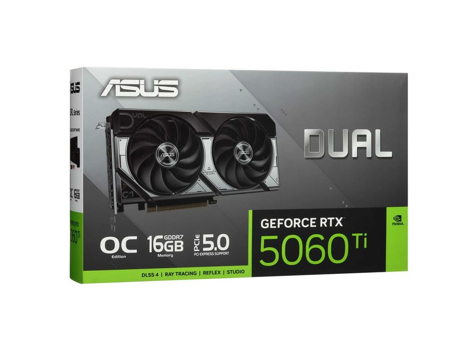 - Видеокарта ASUS Dual GeForce RTX 5060 Ti 16GB GDDR7