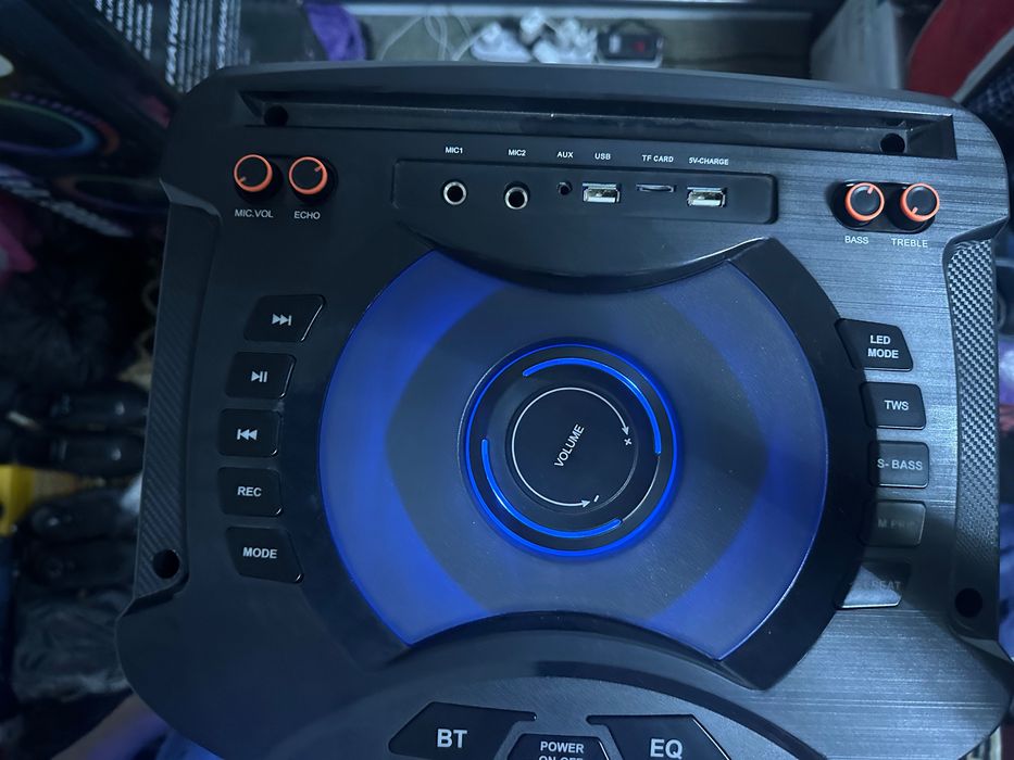 Yangi BQHONG MT‑1288 Party Kolonka – 2 ta Mikrofon bilan | LED