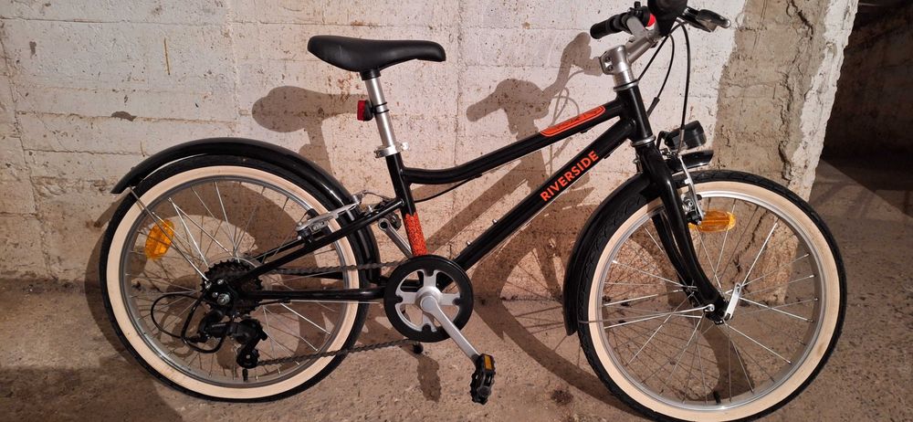 Bicicletă polivalentă Riverside 500 20'' corail copii 120-135 cm