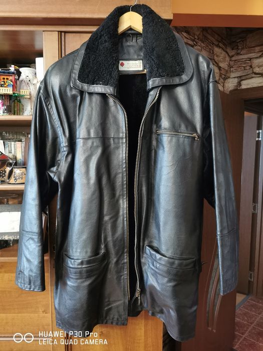 Мъжко кожено дълго яке.