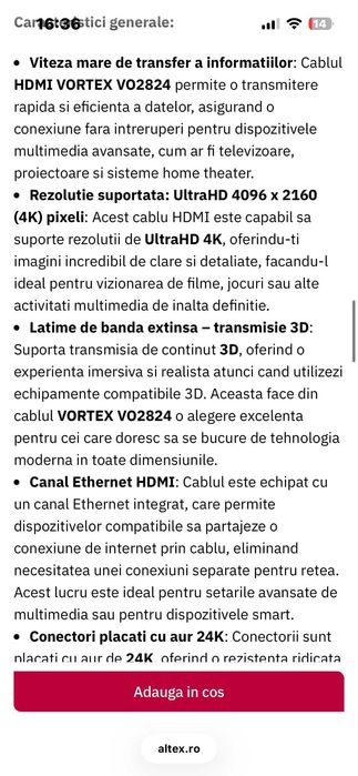 Cablu HDMI 10m (10 metri) 4k ULTRA HD NOU Sigilat