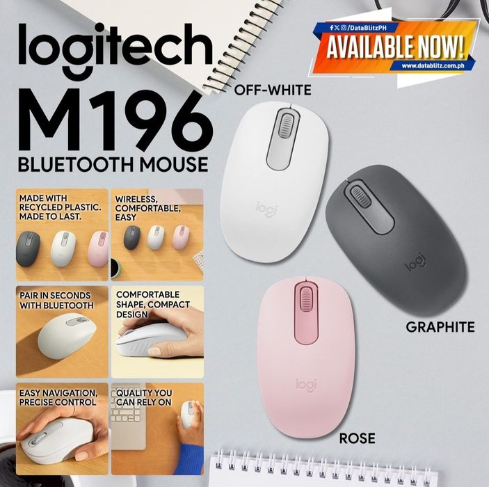 Logitech M196 Оригинал Bluetooth Беспроводная мышка/мышь (1шт)