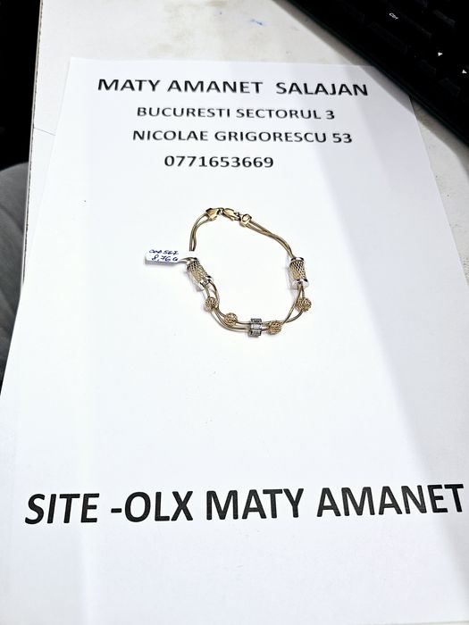 Vand bratara din aur 14 k 8.76 g cod 567