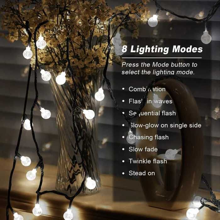 OMERIL Светлинна верига с 50 светодиода цветна