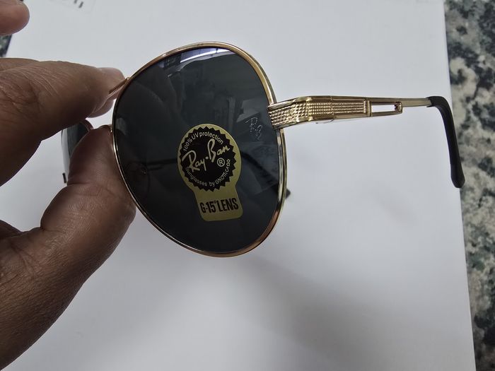 Ochelari de soare Rayban RB5843, lentila sticla, rama aurie,lentila verde, noi