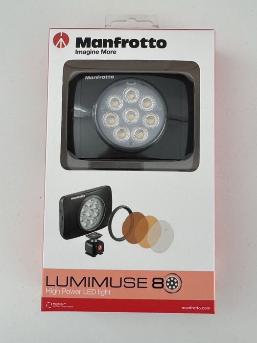 Manfrotto Lumimuse 8 LED - Nou, Sigilat—Lumina foto/video profesionala