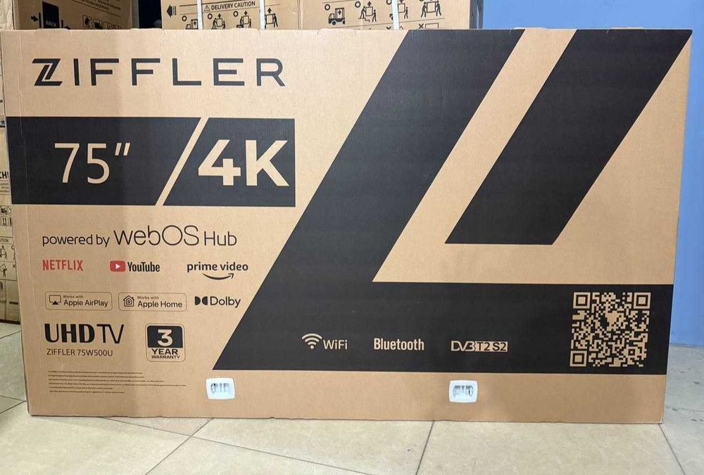 Телевизор ZIFFLER 55/65/75/85/100 4K SMART webOS Mini LED QLED OLED