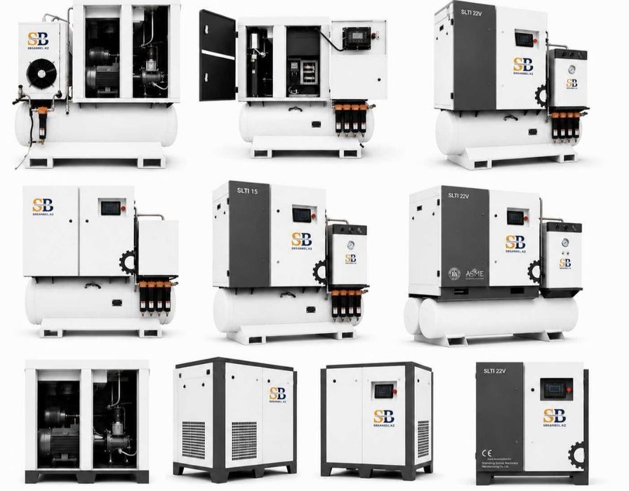 Винтовой воздушный компрессор VSD-SB 37V/10bar