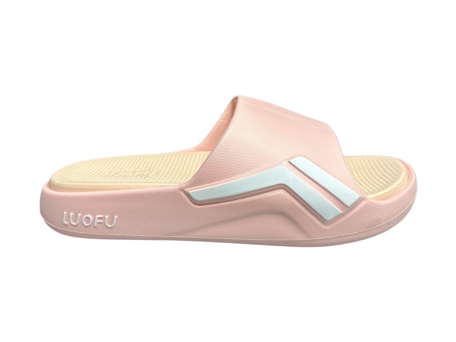 Дамски джапанки в бяло , черно и розово -LUOFU