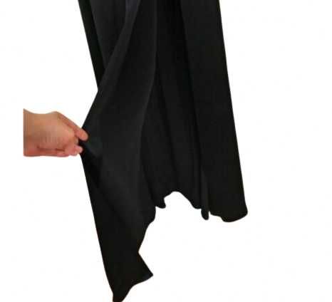 Нова Jill Stuart Дълга Черна Сатенена Бална Рокля Без Ръкав Размер 8