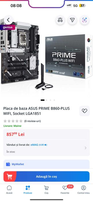 Placa de baza Asus PRIME B860-PLUS WIFI