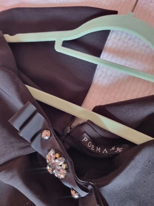 Salopeta Poema eleganta de ocazie lunga neagra S(36) nouă.