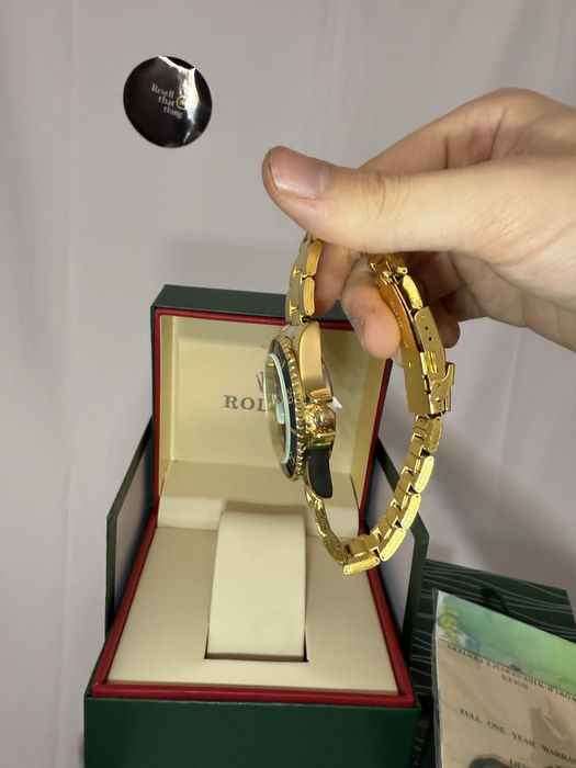 Ceas Rolex Auriu Verde Premium // Oyster Perpetual Date Submariner //