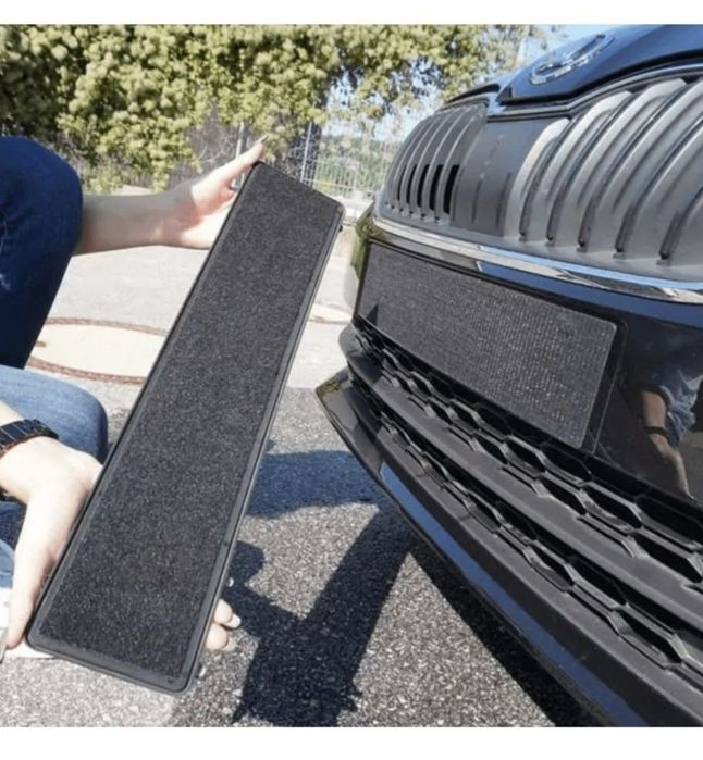 Suport placute înmatriculare, două seturi, 4 placi autoadezive cu scai