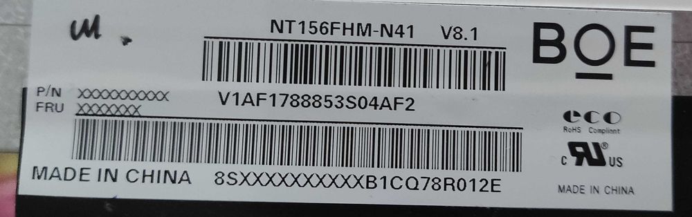 Матрица ноутбука NT156FHM-N41 v8.1