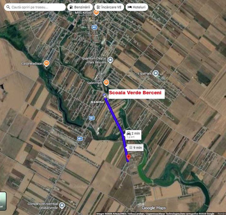 Teren 488mp Vidra Soseaua Principala dintre Berceni si Dobreni 90 euro