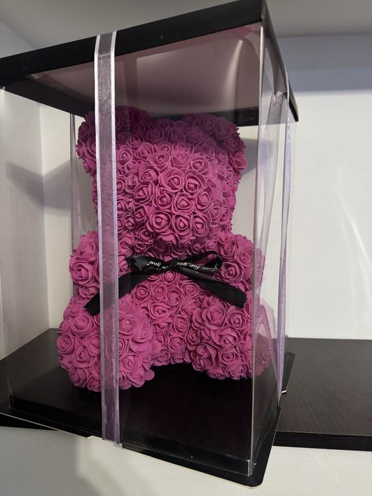 Ursuleț cu trandafiri roz