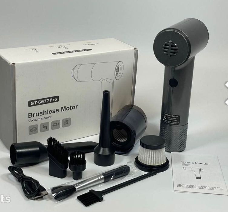 Ръчна безжична прахосмукачка за кола , мощна , малка , преносима