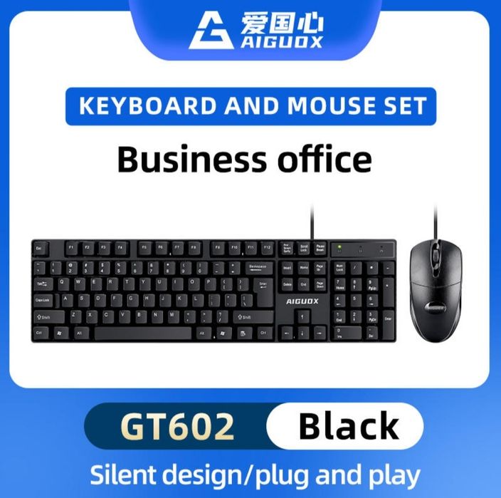 Новый черный клавиатура с104 клавишами комбинированный офисный проводн