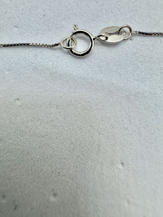 Сребърно колие с мойсанит (диамант) 1 карат