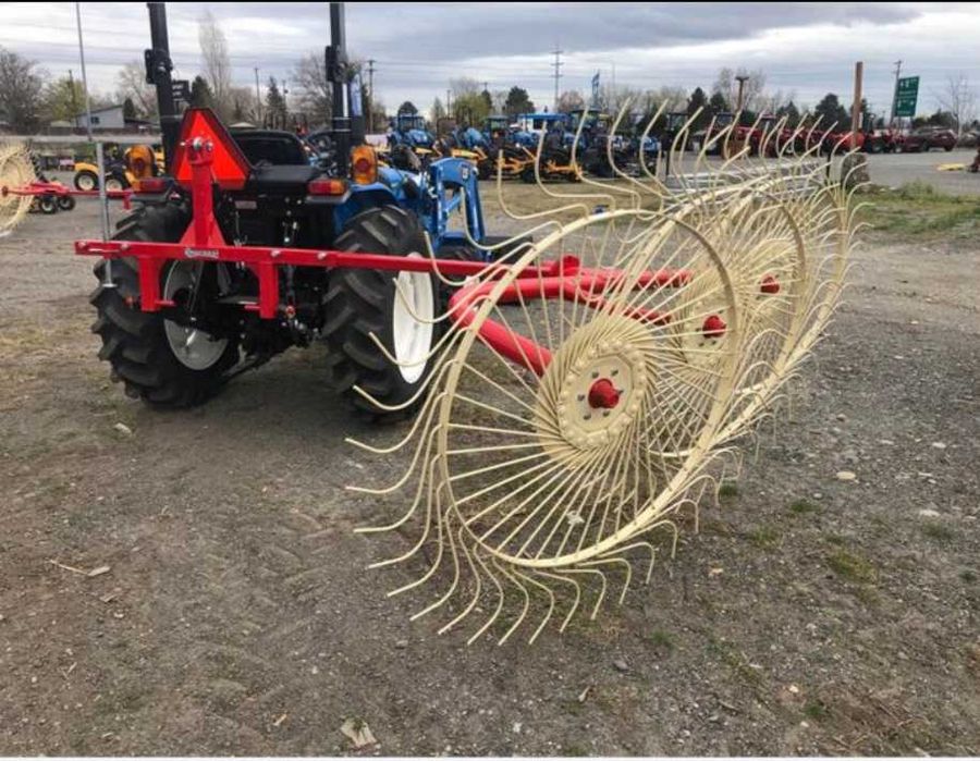 Greblă greblatoare mecanică tip soare, 3 rotoare, 120 cm