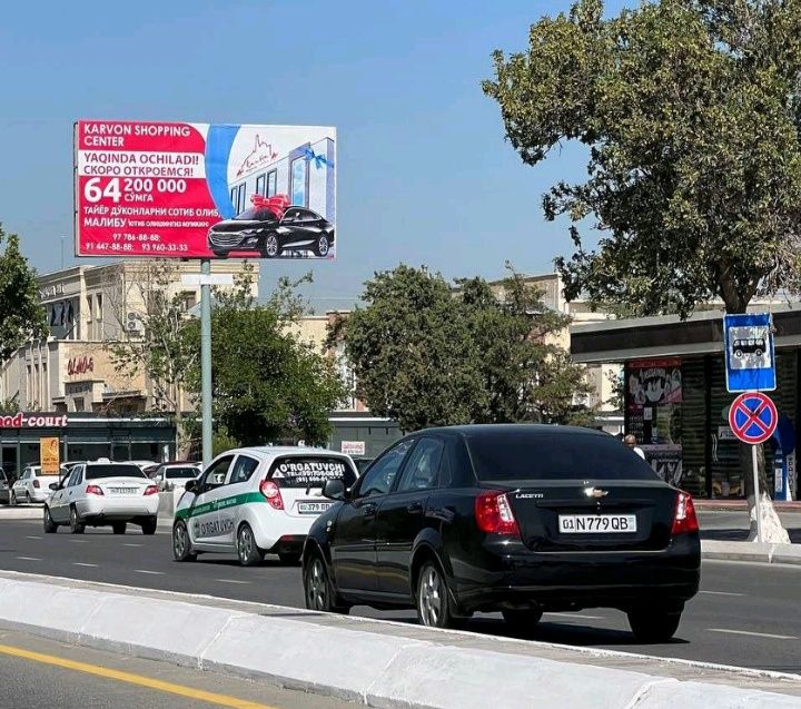 Бухорода баннерларда реклама/маниторларда, автобусларда реклама жойлаш