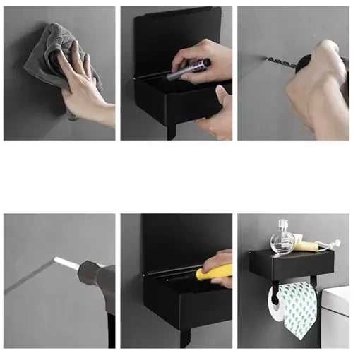 Поставка за тоалетна хартия и телефон