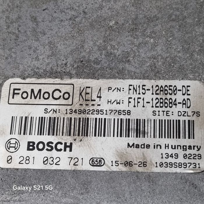 Calculator motor Ford EcoSport II 1.5 TDCI 2013 - 2017 90CP Manuala UGJE Euro5 (1433) Diesel 0281032721 Garantie