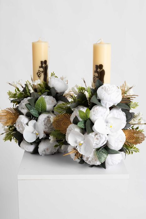 Lumânări de nuntă elegante, cununie religioasa – de la 200 lei / set