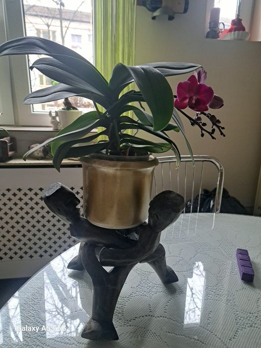 Statueta 3 negri din lemn