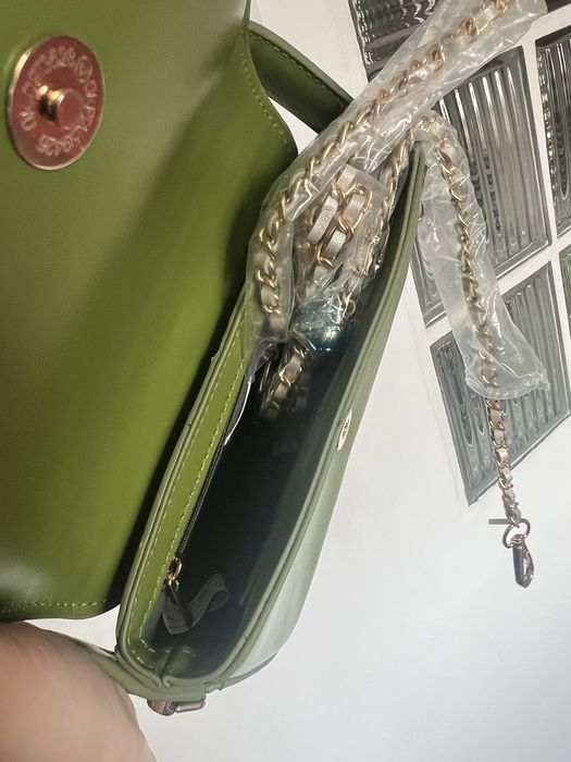 Geantă Meli Melo verde gentuta crossbody mână umăr