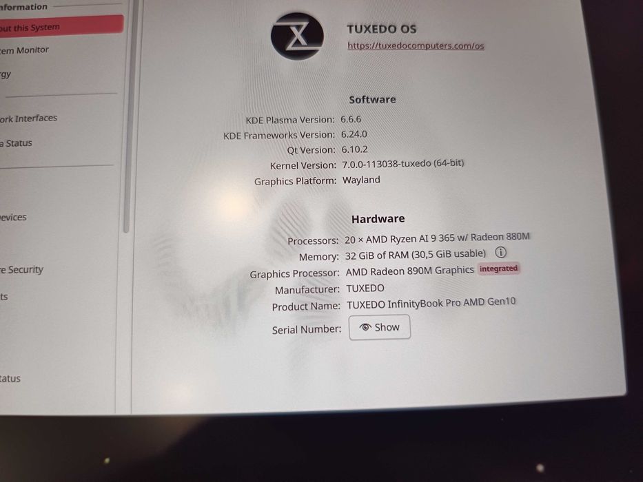 Laptop TUXEDO InfinityBook Pro 14 - Gen10 - AMD
