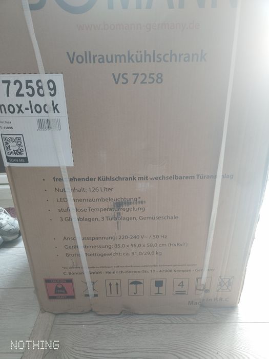 Minifrigider Bomann 126 litri ,85cm nou sigilat